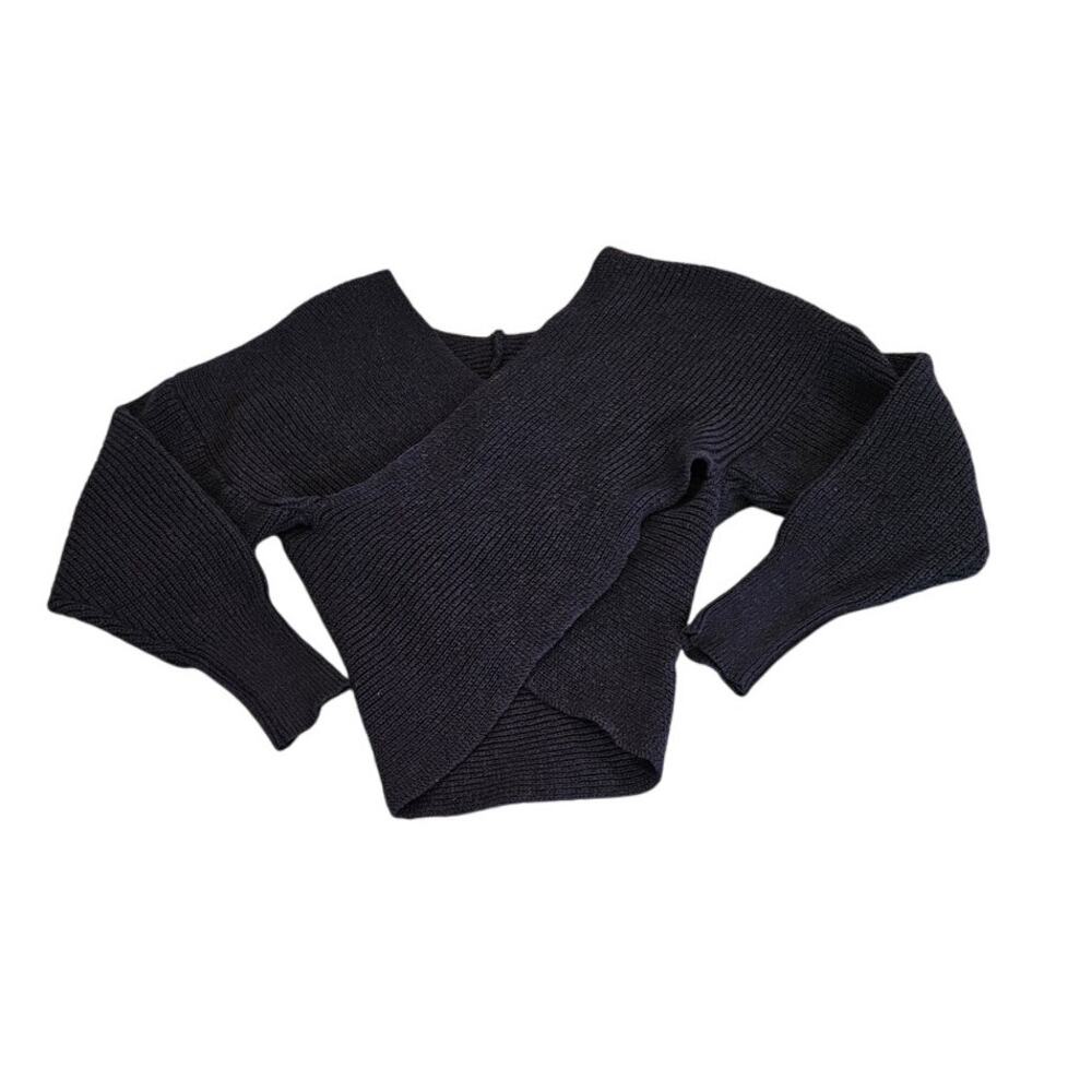 Shein XS Dark Blue Long Sleeve Knit 100% Polyester Sweater